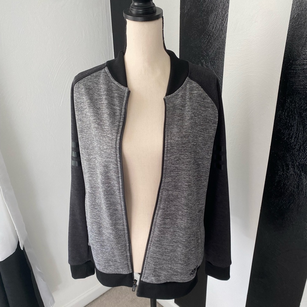 Adidas large womens bomber jacket zip up